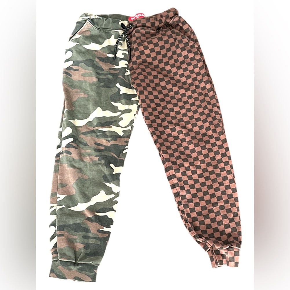 Sprayground Camouflage and Checkered Kids Joggers